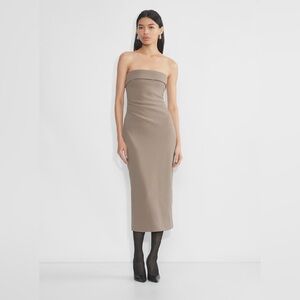 New Aritzia FigureKnit Eyecatcher Slim strapless double-layer crepe maxi dress